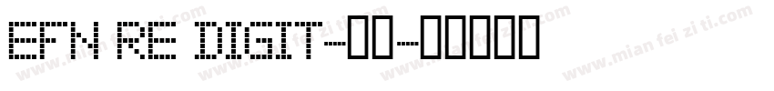 EFN Re Digit-字体字体转换